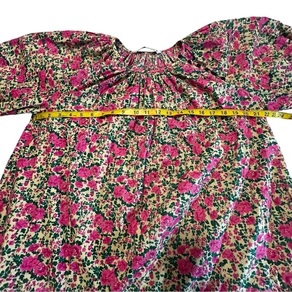 ZARA Blogger Favorite Voluminous Puff Sleeve Floral Printed Dress S Feminine - Picture 10 of 16